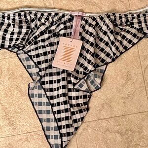 Savage X Fenty Black and White Checkered Panties 3XL runs large